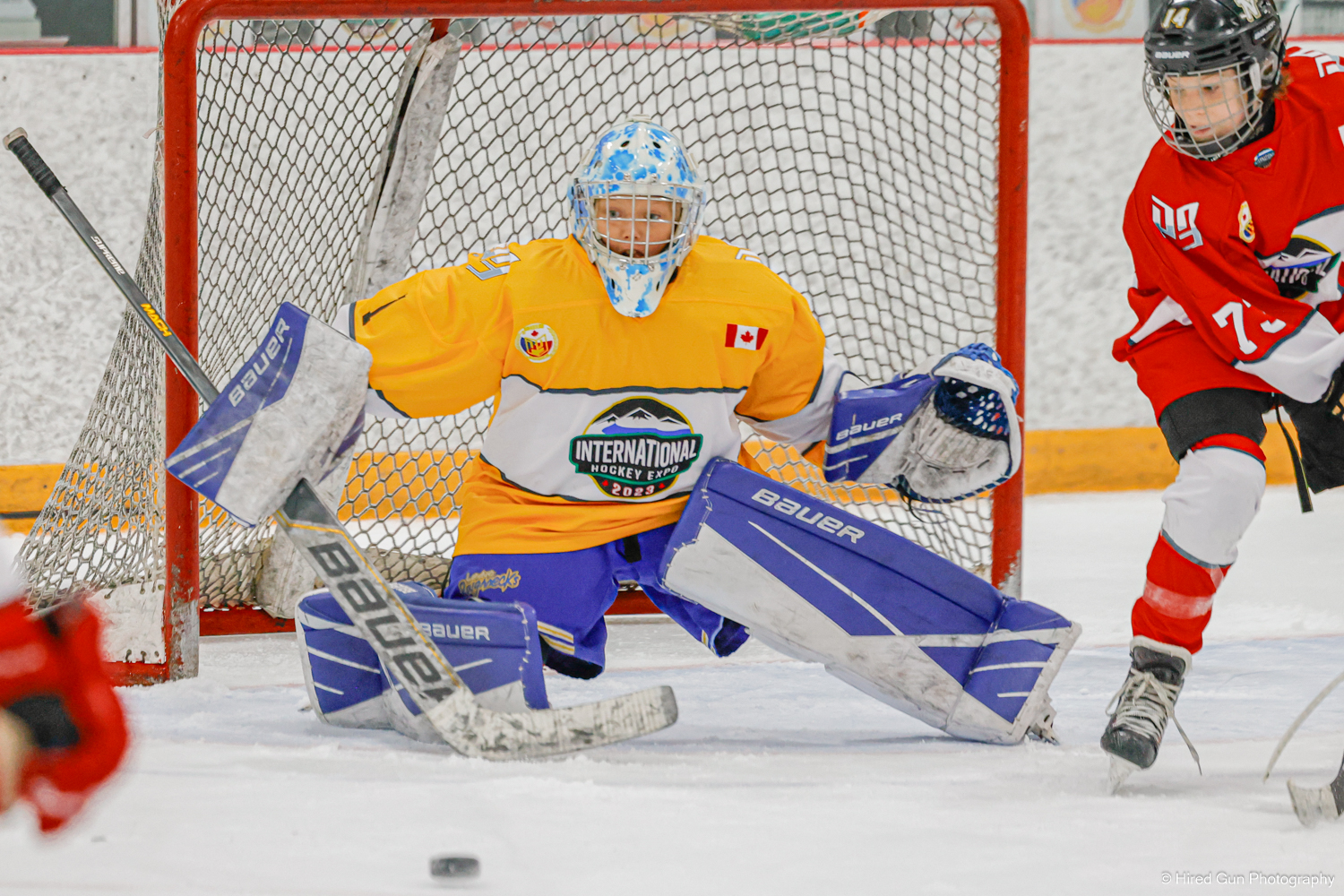 Kozak Cup game action on ice